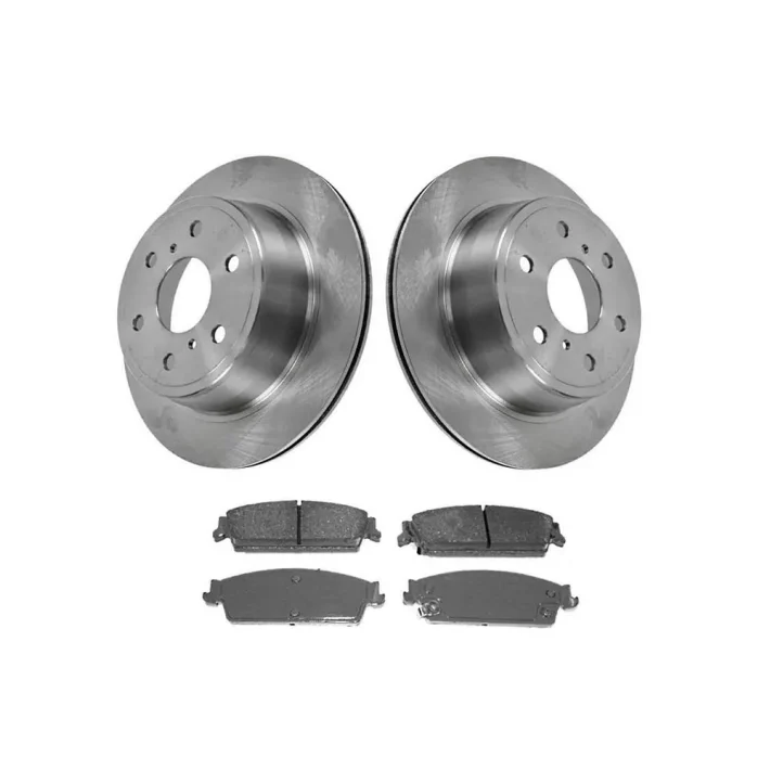 Discos de freno traseros y pastillas de freno cerámicas Prime Choice Auto Parts CBO651351194CAV (2 discos + 4 pastillas)